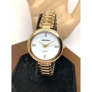 Armitron Women's Watch 75/5618RG Quartz Mother of Pearl Dial Rose Gold Steel